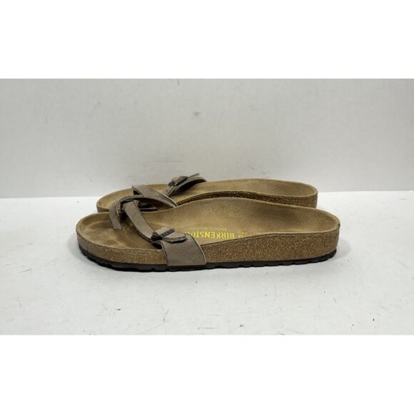 Birkenstock Piazza Sandal Women’s Size 7 / 38 Brown Tan Flip Flops Slides - Picture 3 of 7